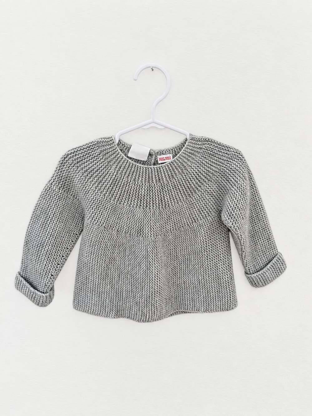 Zara Baby Knit Sweater Size 6-9 Months Gray